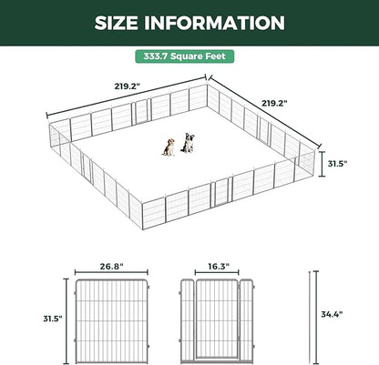 FXW Aster Dog Playpen Designed for Yard, 32inch 32 Panels