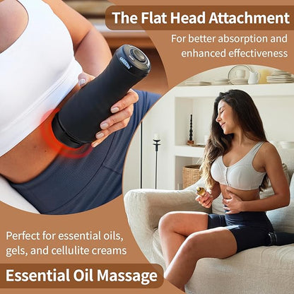 Massage Gun Deep Tissue for Women, Vibration Therapy for Muscle Recovery Pain Relief Cellulite Massager for Leg Thigh Abdomen Neck Shoulder Lymphatic Drainage Massager Body Sculpting Machine