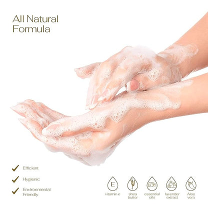 Foaming Hand Soap - Pack of 3 - Moisturizing Hand Soap with Aloe Vera & Essential Oils - - Alcohol-Free Hand Wash in Fresh Lemon, Lemon Lime, Basil Lemon Scent - Scented Hand Wash for Kitchen or Bathroom - Free Flawless Crystal Bracelet
