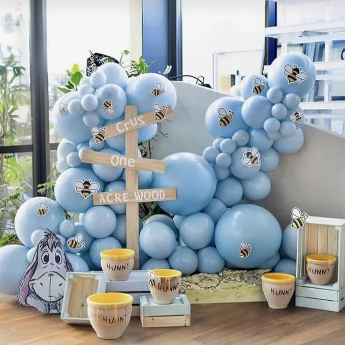 Pastel Blue Balloons 12 Inch, 100 Pack Light Blue Latex Matte Macaron Powder Helium for Gender Reveal Baby Shower Birthday Wedding Party Decorations