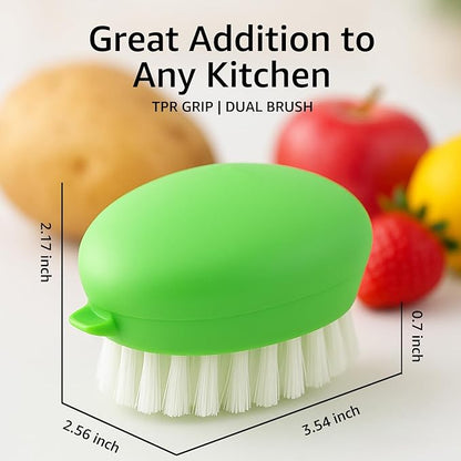 Premium Veggie Brush The Scrubber for Potato Eyes,a Potato Scrubber Suitable for Root Vegetables & Delicate Fruits,a Dual-use Fruit and Vegetable Brush, Your Kitchen Essential