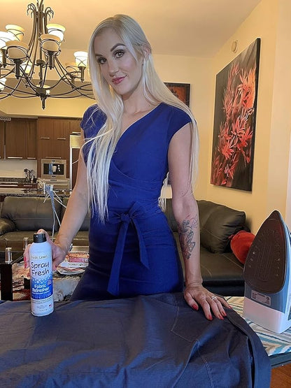 Spray Fresh Fabric Refresher - Deodorizer & Freshener for Clothing, Bedding, Luggage, Furniture & More - Eliminates Smoke Smell & Other Pesky Odors - Helps Prevent Fabric from Wrinkling (Fresh Linen)