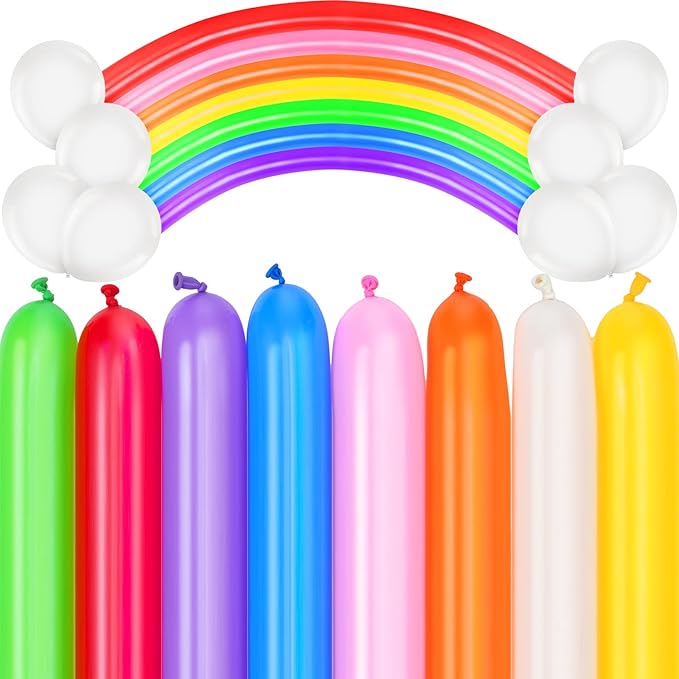 Sratte 1000 Pcs Bulk Animal Balloons 260Q Twisting Long Balloon Assorted Color for Halloween Animal Shape Weddings, Birthdays Clowns, Xmas Presents(Bright Colors)