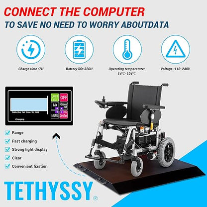 Wheelchair Scale 1000x0.1lb,Digital Medical Scalewith Extended Dual Ramp Portable for Home use