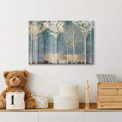 Home Decor Landscape Canvas Wall Art Abstract Floral Painting Modern Pictures Artwork Decoration for Living Room Kitchen Bathroom Office, Ready to Hang