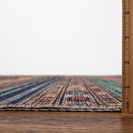Keen Home Design 3x5 Rug - Machine Washable Entry Rug with Non-Slip Backing, Ideal for Enteryway, Kitchen, Bathroom, Laundry Room - Vintage, Easy Clean, Durable, Low Pile Rug - (3' x 5')