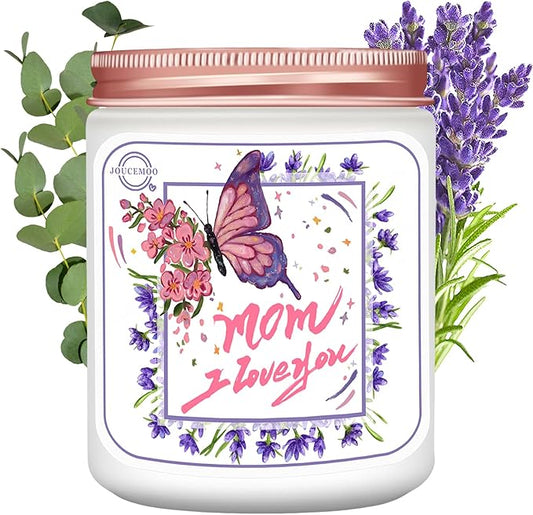Christmas Gifts for Mom, Lavender Eucalyptus Scented Candles for Home Scented, Soy Wax Aromatherapy Candle, Non Toxic, 50 Hour Long Burning, Birthday Thanksgiving Gift for Mom Mother