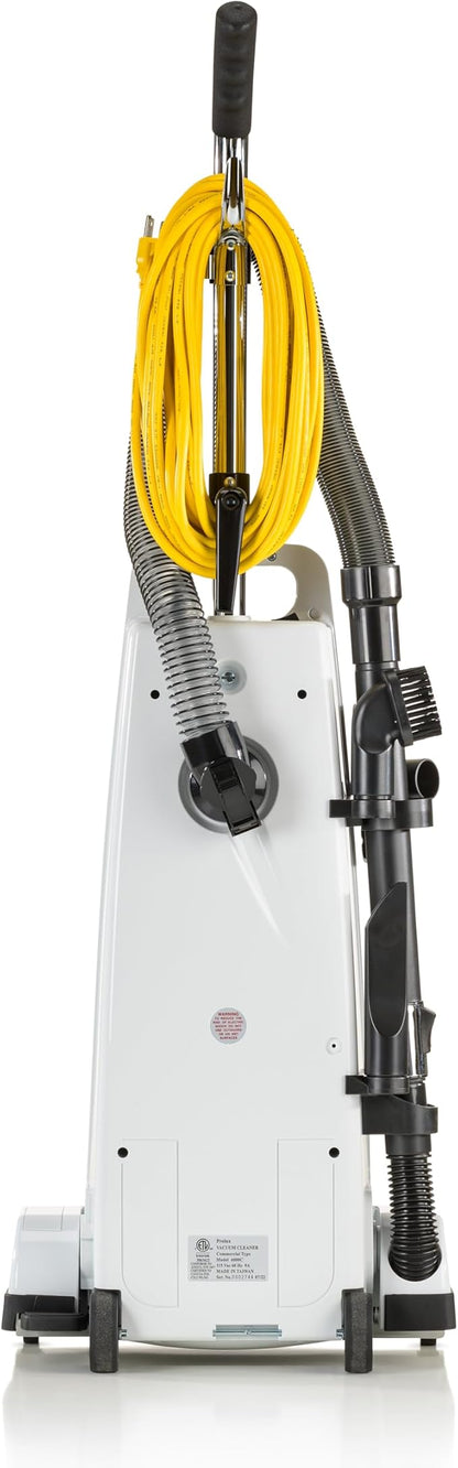 Prolux 6000 Commercial Upright Vacuum with On Board Tools, Bagged Vacuum Cleaner, Commercial Vacuum, Carpet, Floor, HEPA Filter, Steel Brushroll, 107 CFM Suction Power