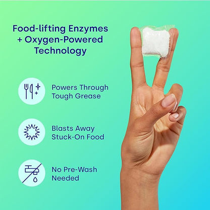 Dropps UltraWash Dishwasher Pods, Lemon Citrus (32 Count) - Biobased Power Deep Clean Dishwasher Detergent Tablets for Sparkling Shiny Dishes - No Rinse Aid or Pre-Wash Needed - Dishwashing Pods