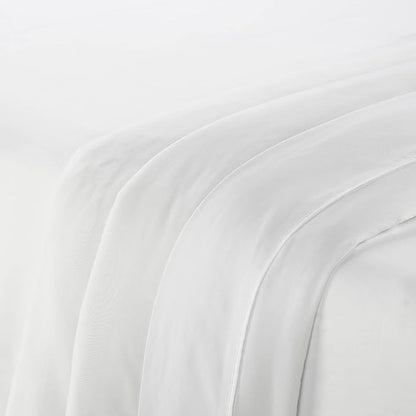 Serta Simply Clean Super Soft Hypoallergenic Stain Resistant Deep Pocket 3 Pieces Solid Bed Sheet Set, Twin XL, White