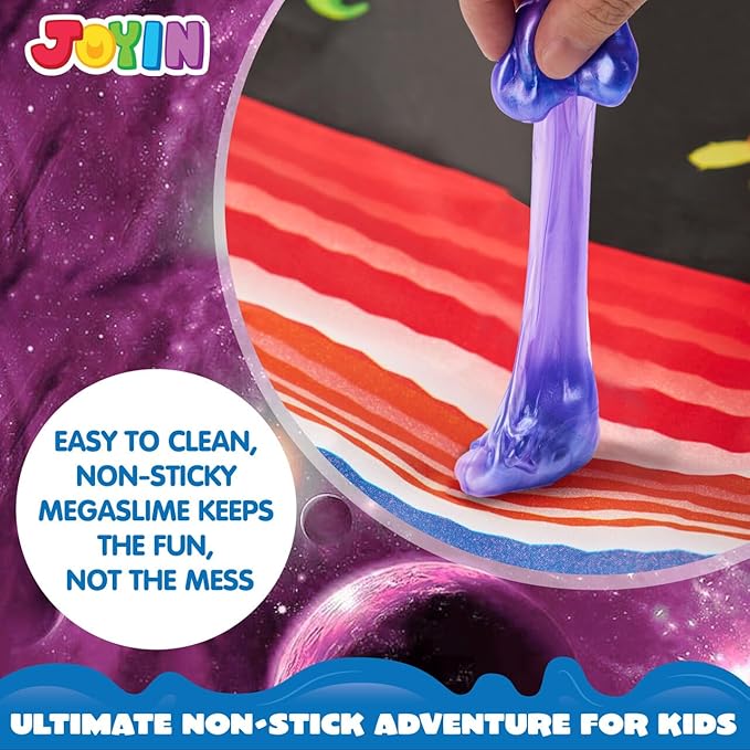 JOYIN Slime Party Favors, 24 Pack Galaxy Slime Ball - Stretchy, Non-Sticky, Mess-Free, Stress Relief, and Safe - Toys for Girls and Boys - Classroom Reward, Party Supplies