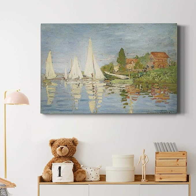 Wexford Home Decor Landscape Canvas Wall Art Abstract Floral Painting Modern Pictures Artwork Decoration for Living Room Kitchen Bathroom Office Ready to Hang Chapelton at Argenteui 24x36