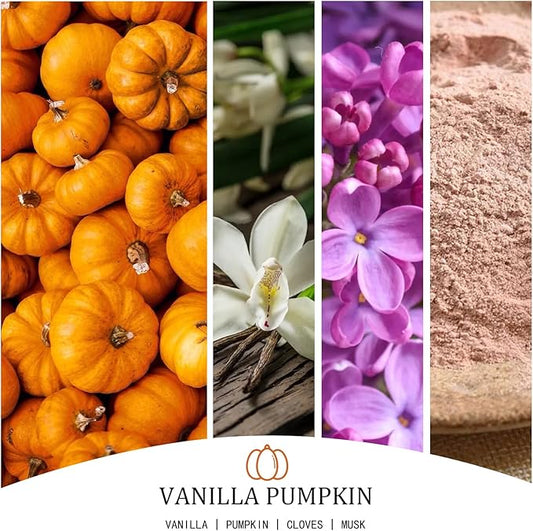 Large Candle Vanilla Pumpkin Scented, 4 Wick Natural Soy Candles for Home Scented, 30oz Big Candle Long Lasting, Home Aromatherapy Candles Housewarming Valentine's Day Gift for Women Men