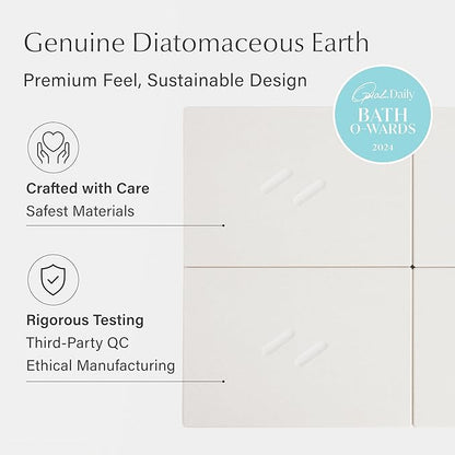 Dorai Home Stone Bath Mat for Bathroom – Large, Quick-Drying, Non-Slip Surface, Customizable Design, 22.3" L x 31.6" W x 0.6" H, Sandstone