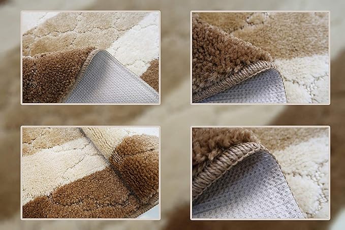 15 Ft Long Beige Kitchen Hallway Runner Rug, Non-Slip Washable 26" X 15' Rubber Backed Carpet, Custom Size Floor Mat for Entryway Stairs Bedroom Bathroom Laundry Room