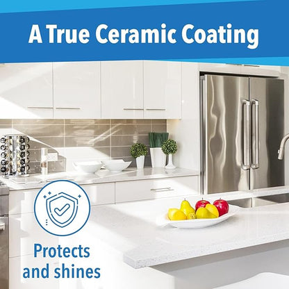 2-Pack Home Ceramic Coating for Stainless Steel, Glass and Countertops - Seal, Protect & Shine for the Kitchen & Bathroom - Fights Fingerprints, Grime and Stains in Your Life - 16 oz - Proof It Works