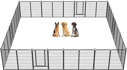 FXW Instant Unleashed Dog Playpen, Portable Pet Fence for Outdoor, RV Trips, and Camping, 45inch, 32 Panels for Large Dogs│Patented