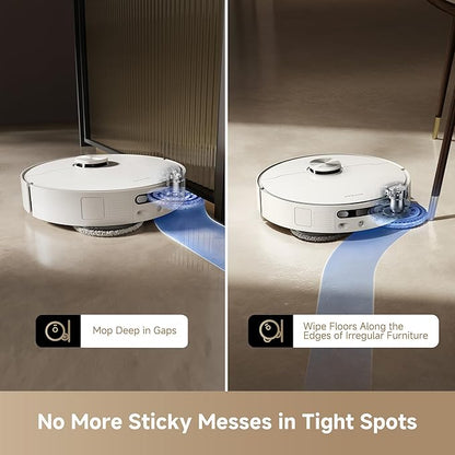 DREAME L40s Ultra AE Robot Vacuum and Mop, 19,000Pa Suction, Diverse Brush Selection, Flexible Mop & 167℉ Self Cleaning Washboard, All-in-One Station, Tangle-Free, Auto Refill, Voice Control