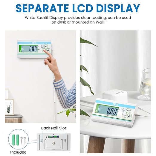 Medical Grade Floor Scale Professional Physician Scale 660lb Wrestling Scale for Body Weight Bariatric Scale Heavy Duty Easy to Read Separate Display Screen for Home, Hospital & Physician Use