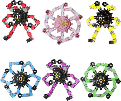 6pcs Transformable Fidget Spinners Children's Advanced Fidget Toys for Stress Relief Ideal Fidget Spinners for Sensory Toys for Boys and Girls with Autism，Party Favors