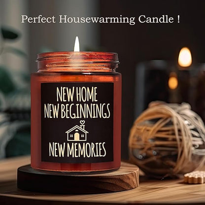 New Home New Beginnings Candle - Housewarming Gifts for Women Men Friends - Hawaii Pineapple Soy Wax Jar Candle - Congratulations New Homeowner, First Apartment - Welcome & Moving Away Gift