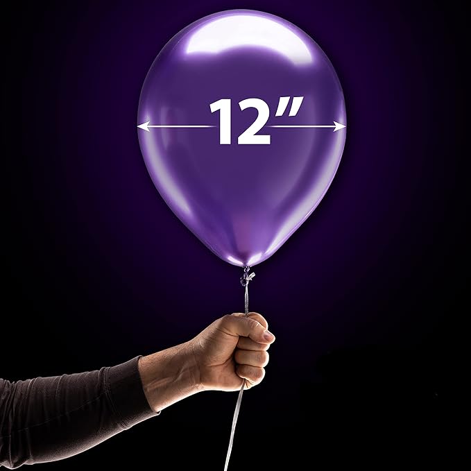 90 Metallic Balloons Assorted Color 12 inch 9 Kinds of Shiny Latex for Glamour Party Decorations and Many Other Occasions