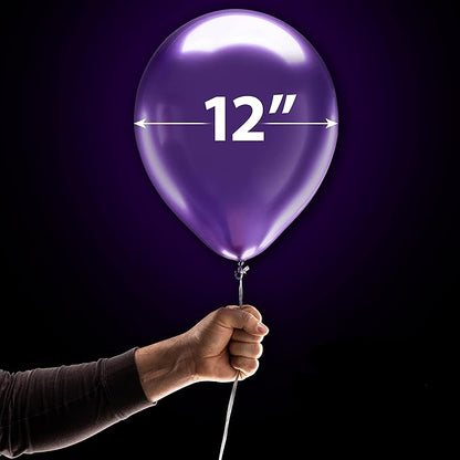 90 Metallic Balloons Assorted Color 12 inch 9 Kinds of Shiny Latex for Glamour Party Decorations and Many Other Occasions