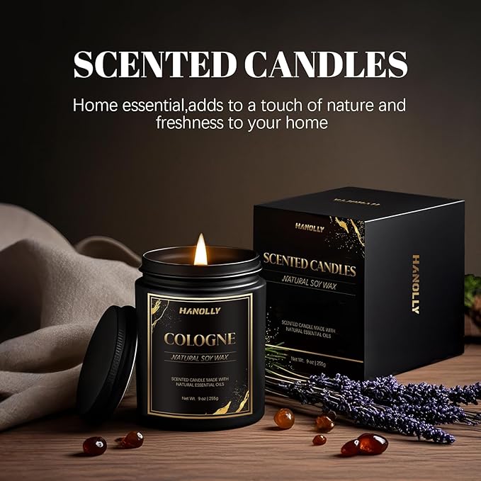 My The W.ay Hotel Candle, 9 oz Scented Candles for Home Soy Candle Wax, Inspired by The One Hotels, Luxury Long Lasting Aromatherapy Jar Candle Gifts for Men Women