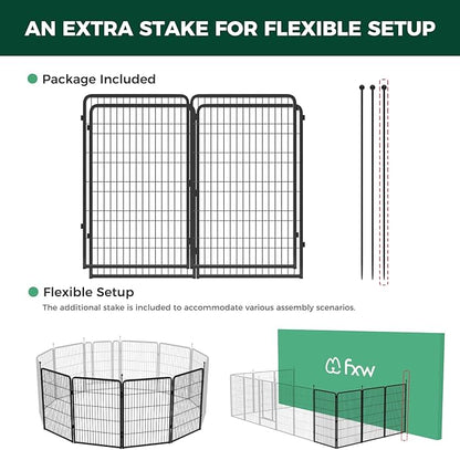 FXW Instant Unleashed Dog Playpen, Portable Pet Fence for Outdoor, RV Trips, and Camping, 45inch, 4 Panels for Large Dogs│Patented