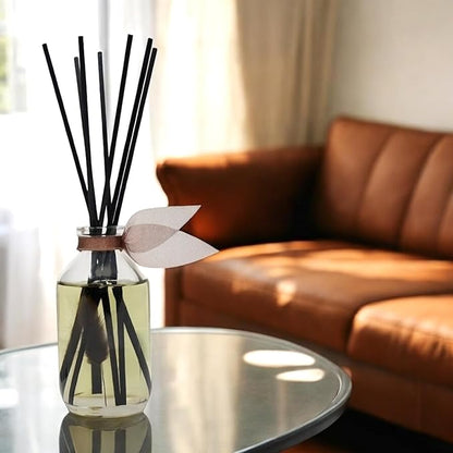 LOVSPA Reed Diffuser Set, Santal (Sandalwood) Scented Oil Diffuser with Sticks, Home Fragrance Accessories for Bathroom Shelf Decor, Aroma Diffusers for Home or Office Fall Decor, USA Made