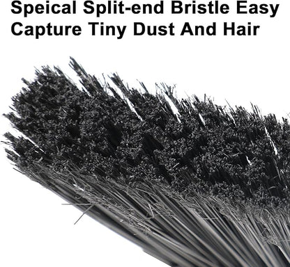 Outdoor Indoor Broom, Brooms for Sweeeping Indoor, Heavy-Duty Kitchen Broom with Long Pole, Angle Broom White for Garages Restaurant Courtyard Office Slidewalk Lobby Sweep Dust