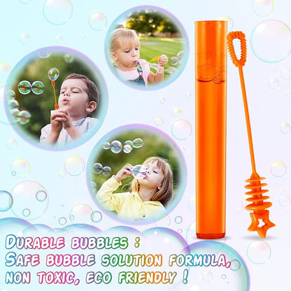 240 Pcs Mini Bubble Wands in 10 Colors, Bulk Party Favors for Kids, Themed Birthday, Christmas, New Year, Valentine, Carnival, School Classroom Prizes for Boys & Girls, Ideal Goodies Bags Stuffers