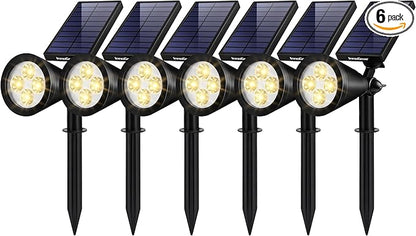 InnoGear Solar Lights Outdoor Waterproof Solar Garden Light for Outside Yard Landscape Lighting Pathway Spot Lights Spotlight Wall Light Auto On/Off, Pack of 6 (Warm White)