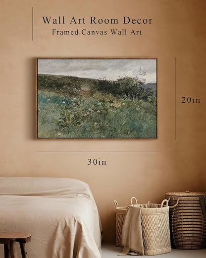 InSimSea Framed Canvas Wall Art Vintage Decor, Rustic Wall Art Room Decor, Classical Paintings, Large Wall Art Prints for Living Room Home Kitchen Farmhouse Bathroom Wall Decor, 20"x30"