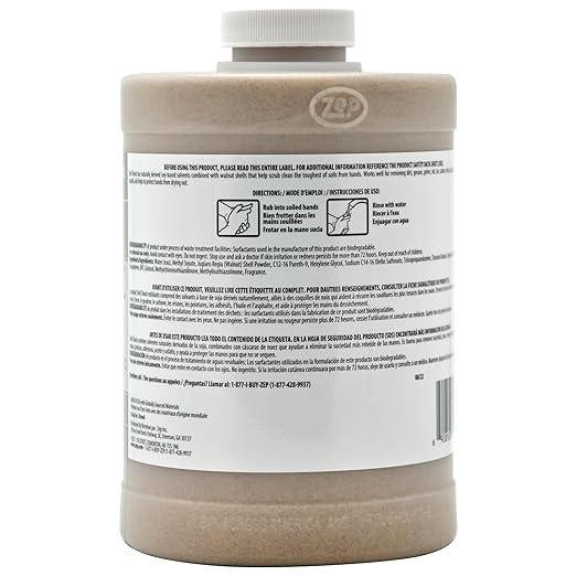Zep Shell Shock Industrial Hand Cleaner - 32 Oz (Pack of 1) 318504 Made With Biodegradable Soy and Walnut-Based Formula For An Exceptional Clean
