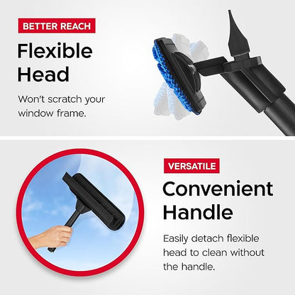 Tyroler Professional Window Squeegee for Home, 12"-80" Long Squeegee for Window Cleaning, 2-in-1 Window Cleaning Squeegee Kit, Indoor & Outdoor Window Cleaner Tool for High Windows & Glass (12"-80")