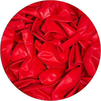 Red Balloons 50 Pack, 12 Inch Red Latex Balloons For Birthdays, Valentine's Day, Weddings, Baby Showers, Holidays
