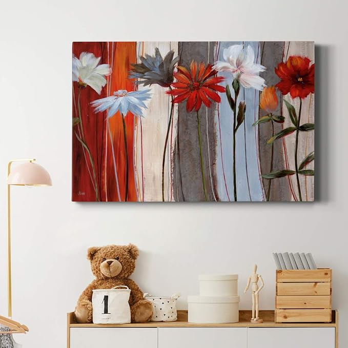 Wexford Home Home Decor Landscape Canvas Wall Art Abstract Floral Painting Modern Pictures Artwork Decoration for Living Room Kitchen Bathroom Office, Ready to Hang