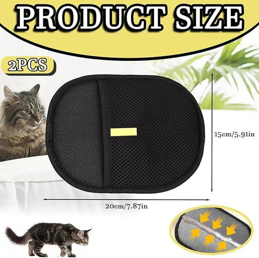 2 Pack Pet Hair Removal Glove, Electrostatic Pet Hair Remover, Washable Reusable Electrostatic Gloves Pet Hair for Sofa, Bed, Carpet, Clothing