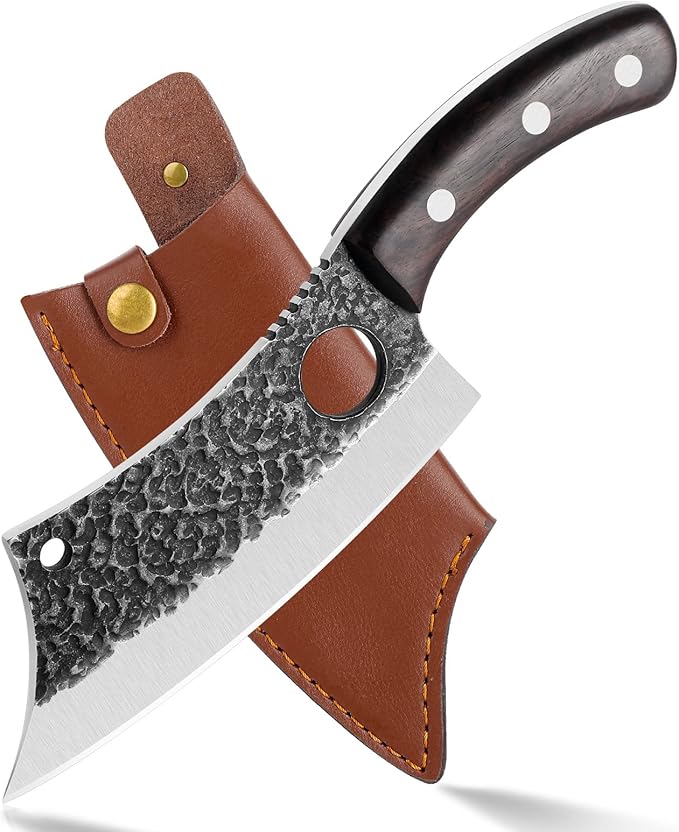 Upgraded Huusk Kitchen Chef Knife Viking Knife with Sheath Japanese Forged Japan Knives Boning Knife