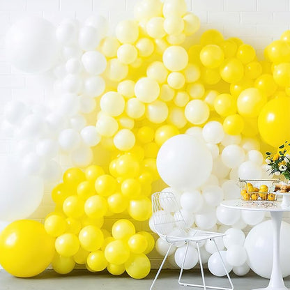 PartyWoo Yellow Balloons, 50 pcs 12 Inch Matte Yellow Balloons, Yellow Latex Balloons for Balloon Garland Balloon Arch as Party Decorations, Birthday Decorations, Baby Shower Decorations, Yellow-Y55