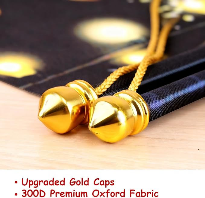 Upgraded, Ideal New Years Eve Party Supplies 2026, 300D Premium New Year Banner 2026, Large 71x12in (with 2pcs Golden hanging rod) Classic Design, HQ Fabric, HD Printing, Perfect for NYE Decorations
