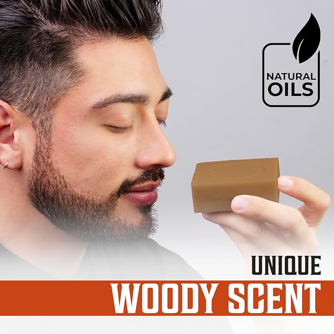 Viking Revolution Cedarwood and Pine Natural Soap for Men - Mens Soap Bar with Essential Oils Cold Pressed Bar Soap for Men - Nourishing Mens Bar Soap with Coconut Oil, Shea Oil, Almond Oil (2 Pack)