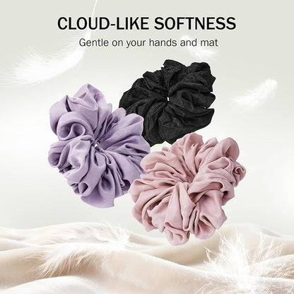 Slim Panda Yoga Mat Scrunchie, Secures Your Mat In Style & Cute, Durable Stretchable Velvet Fabric Yoga Mat Carrying Strap Fits All Standard Yoga Mats (mat not included)