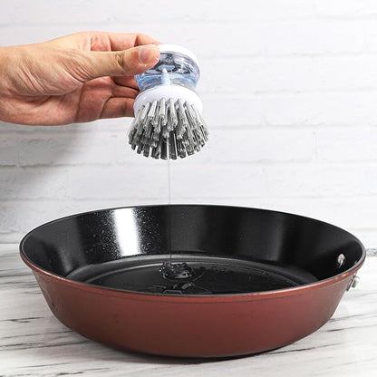 2 Pcs Dish Brushes, Kitchen Scrub Brush,Cleaning Brush, for Dish Scrubber Brush with Soap Dispenser(Gray) Dish Pot Pan Sink Cleaning (2, Gray)