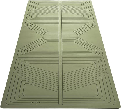 agoy Pro+ Warrior - Premium Non-Slip Yoga Mat – Eco-Conscious Design - PU Mat With Wet/Dry Grip+ - Focus Alignment - Lazer-Etched Technology - A Portable Standard Size Mat for All Styles of Yoga