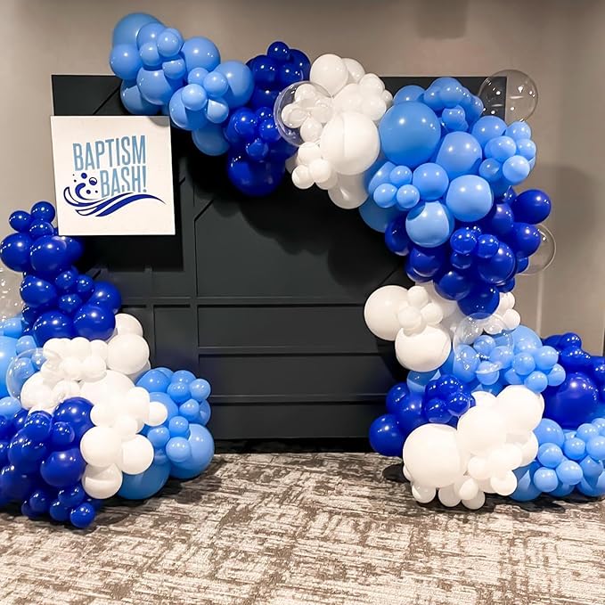 60Pcs Dark Blue & Royal Blue Mini Matte Helium Balloons - 5'' Small, Perfect for Birthday, Baby Shower, Gender Reveal & Graduation Parties