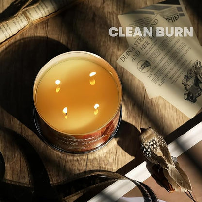4EVER Scented Candles | 4-Wick 18oz Soy Wax Candle | Up to 50Hrs Clean Burn | Aromatherapy Candles for Home Scented | Gifts for Women & Mom, Amalfi Citrus