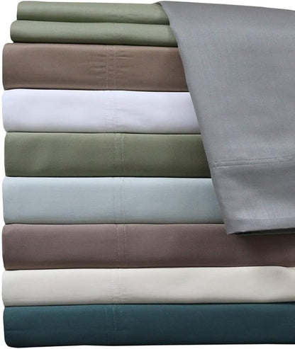 Royal Hotel Bedding ABRIPEDIC Sheets, Viscose from Bamboo, Sheet Set 600 Thread Count, Silky Soft Sheets, Viscose from Bamboo, Sheet Set, Split-King : Adjustable King, Canvas