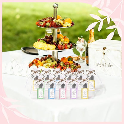 Frienda 24 Sets Black Wedding Hand Sanitizer Gift Set Travel Size Hand Sanitizers Gift Bulk Mini Sanitizer for Homeless Nursing Home Appreciation Gifts for Coworker